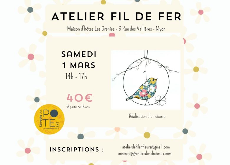 Atelier initiation au fil de fer recuit